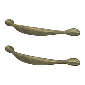 GoodHome Chervil Antique brass effect Kitchen cabinets Pull Handle (L)158.6mm