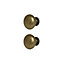 GoodHome Chervil Antique brass effect Kitchen cabinets Pull handle (L)32mm