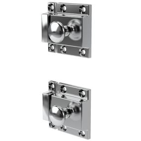 GoodHome Chervil Chrome effect Kitchen Cabinet Latch Pack of 2 (L)52mm (H)50mm
