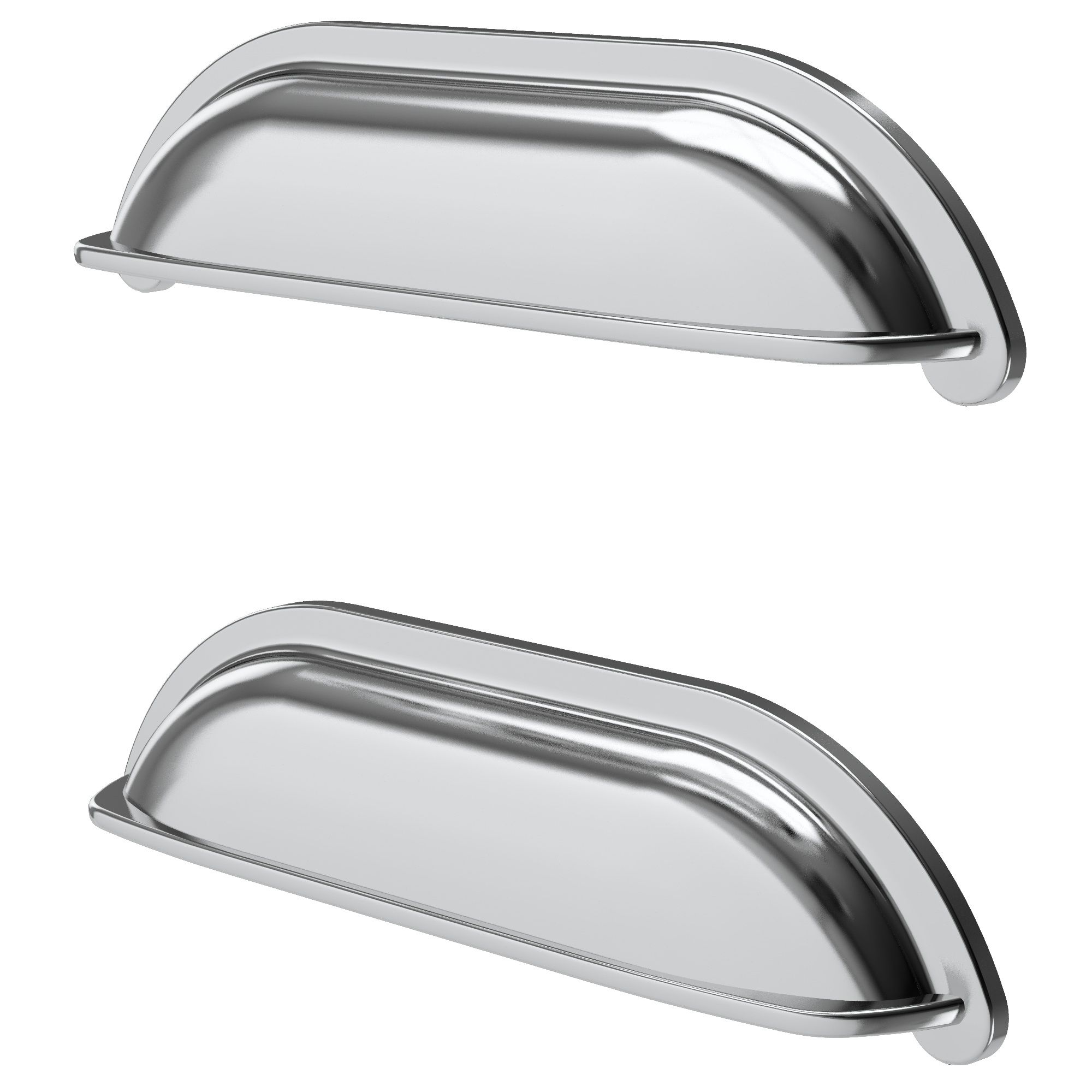 GoodHome Chervil Chrome effect Kitchen cabinets Handle (L)16cm