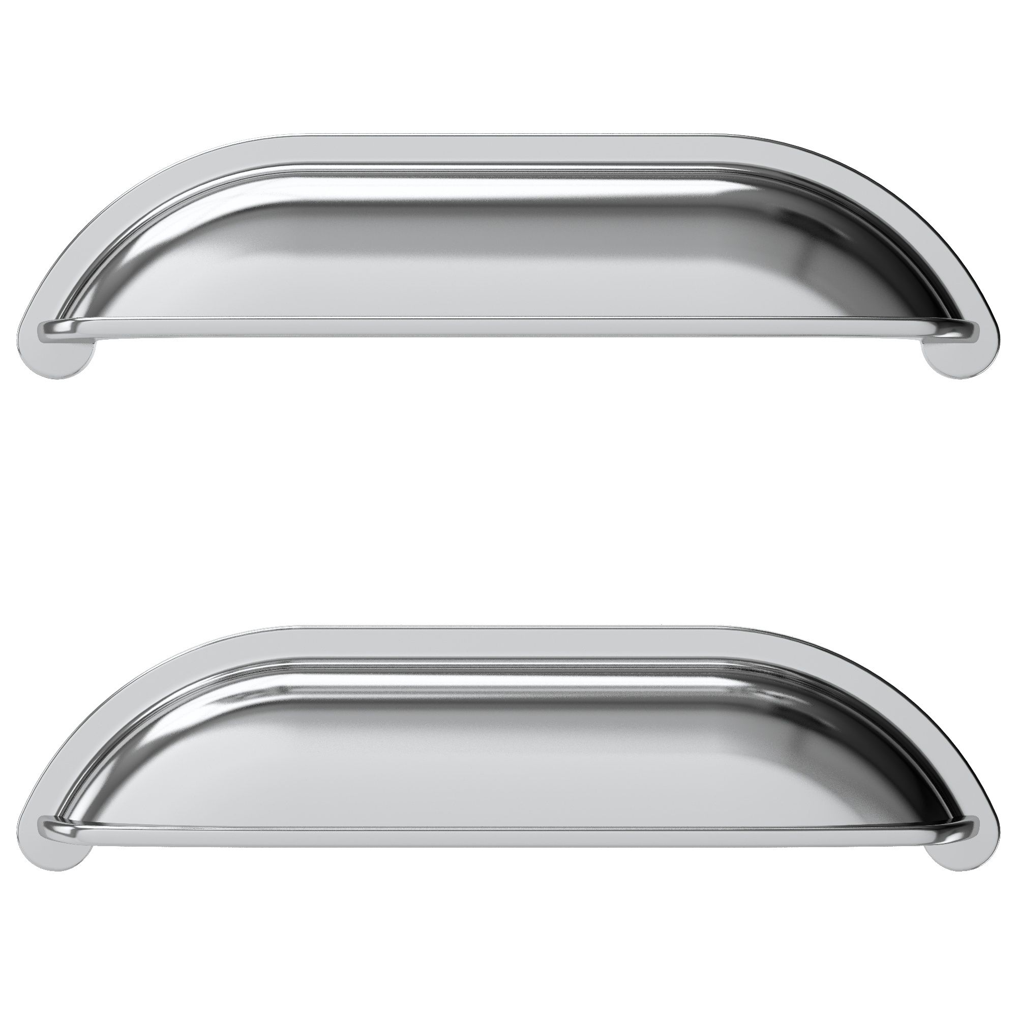 GoodHome Chervil Chrome effect Kitchen cabinets Handle (L)16cm