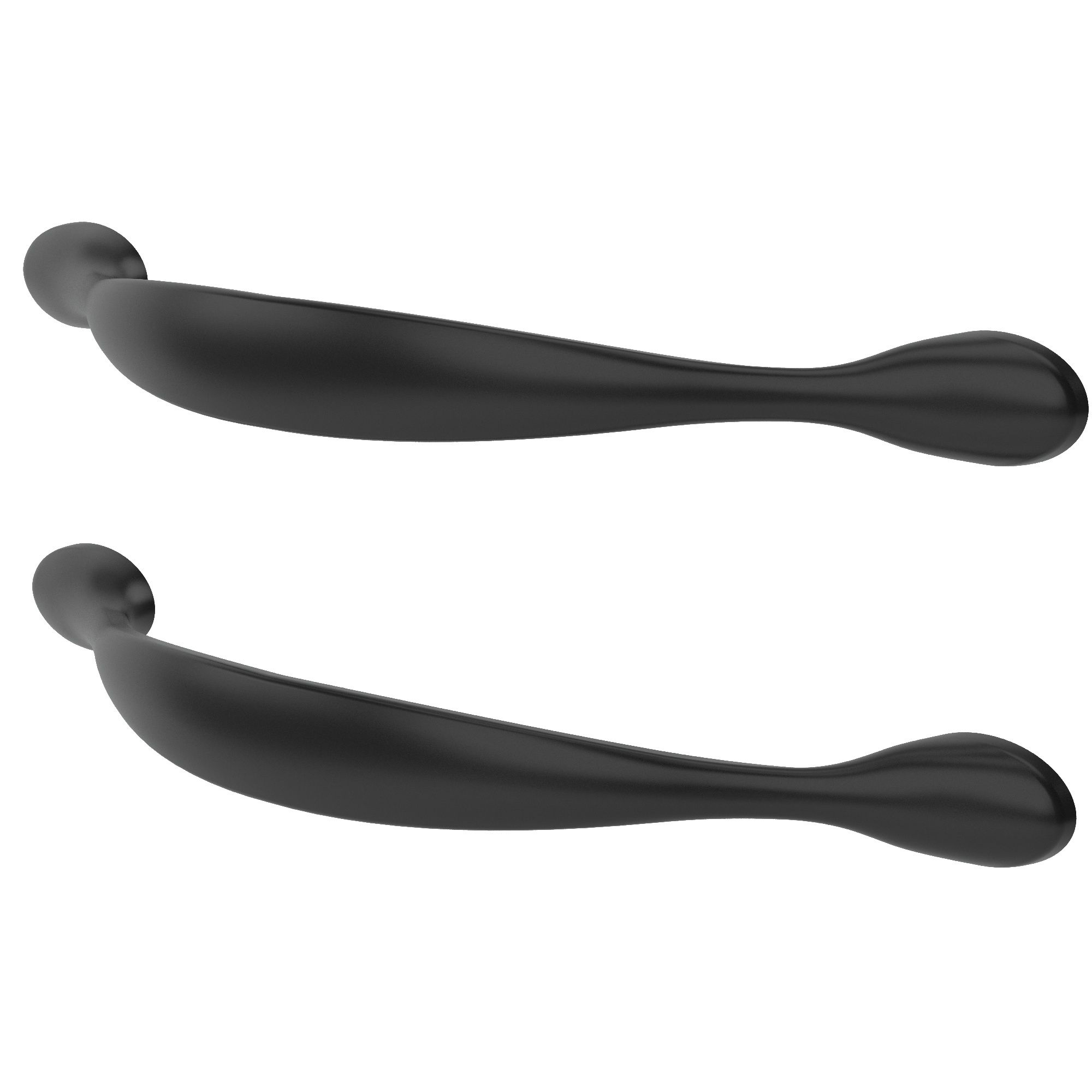 GoodHome Chervil Matt Black Kitchen cabinets Handle (L)15.86cm