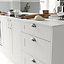 GoodHome Chervil Satin Nickel effect Kitchen cabinets Handle (L)9.46cm