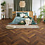GoodHome Chesterfield Herringbone Oak effect Laminate Flooring, 0.87m²