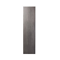 GoodHome Chia Grey oak effect slab Standard Appliance & larder Clad on end panel (H)2400mm (W)610mm