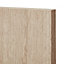 GoodHome Chia Light oak effect slab Drawer front (W)500mm, Pack of 3
