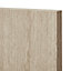 GoodHome Chia Light oak effect slab Drawer front (W)600mm, Pack of 3