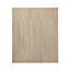 GoodHome Chia Light oak effect slab Drawerline Cabinet door, (W)600mm (H)715mm (T)18mm
