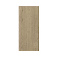 GoodHome Chia Light oak effect slab Standard Wall End panel (H)720mm (W)320mm