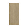 GoodHome Chia Light oak effect slab Standard Wall End panel (H)720mm (W)320mm