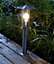 GoodHome Chignik Lantern Stainless steel Mains-powered 1 lamp Outdoor Post light (H)500mm