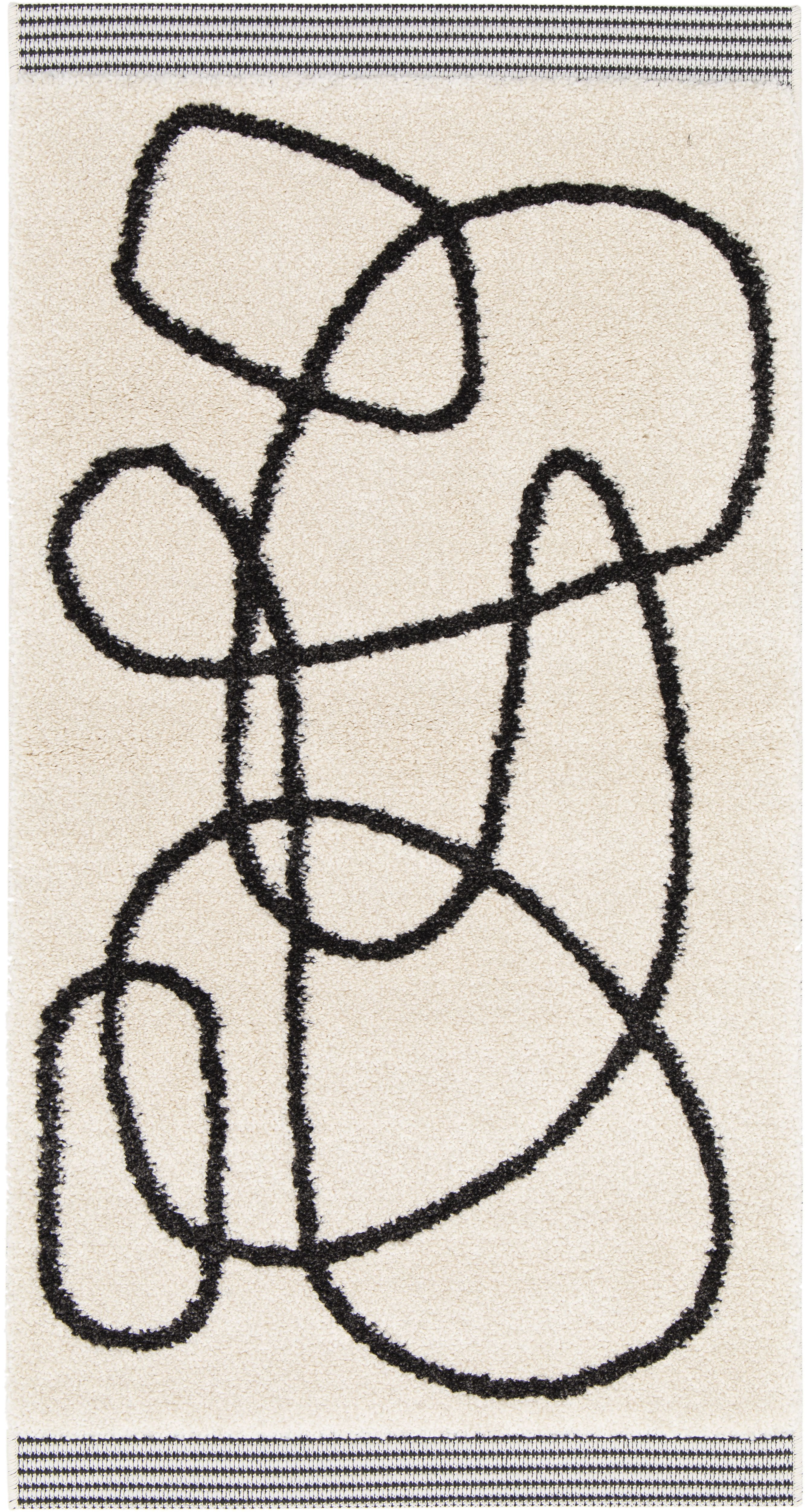 GoodHome Chios White Rug 150cmx80cm