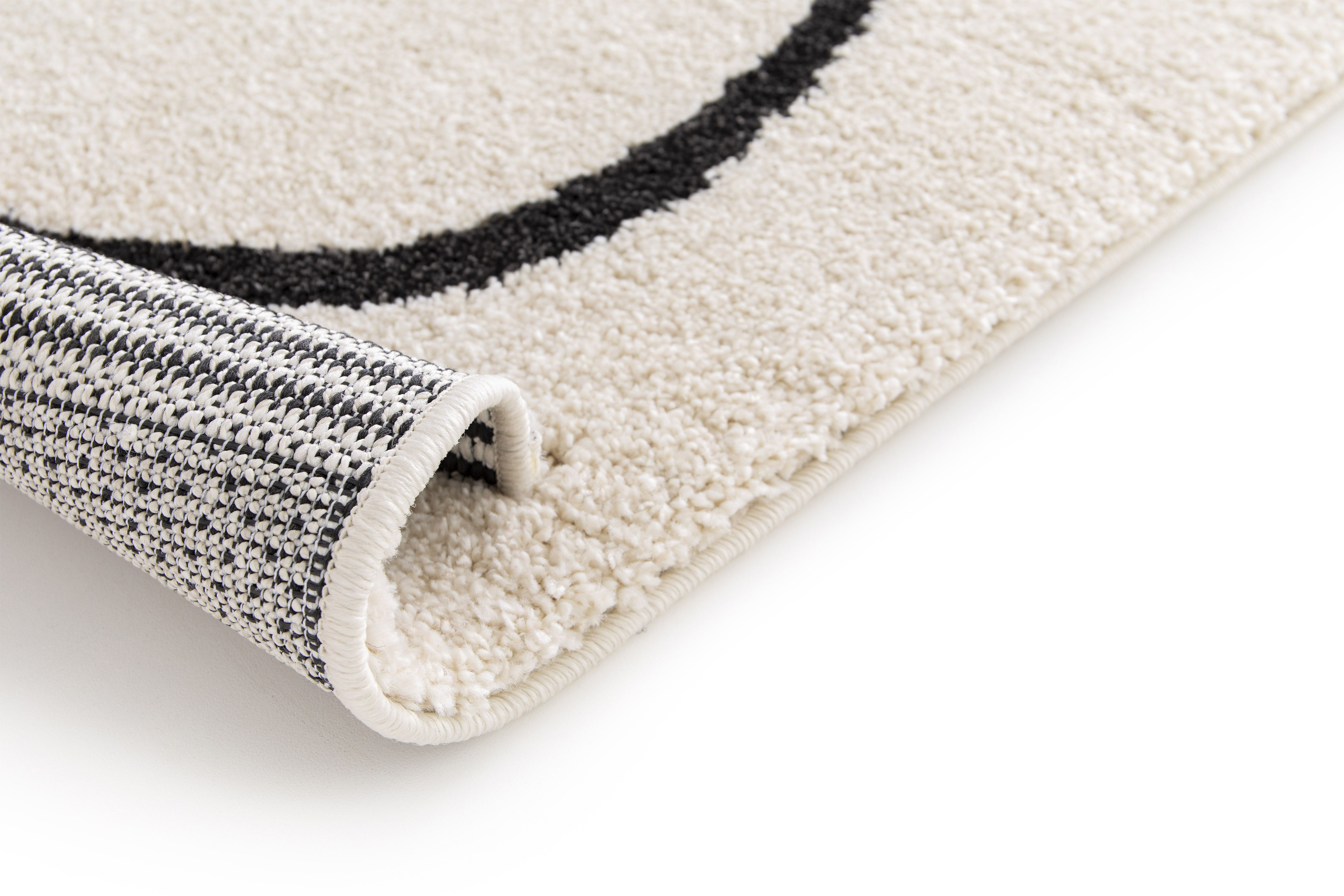 GoodHome Chios White Rug 150cmx80cm