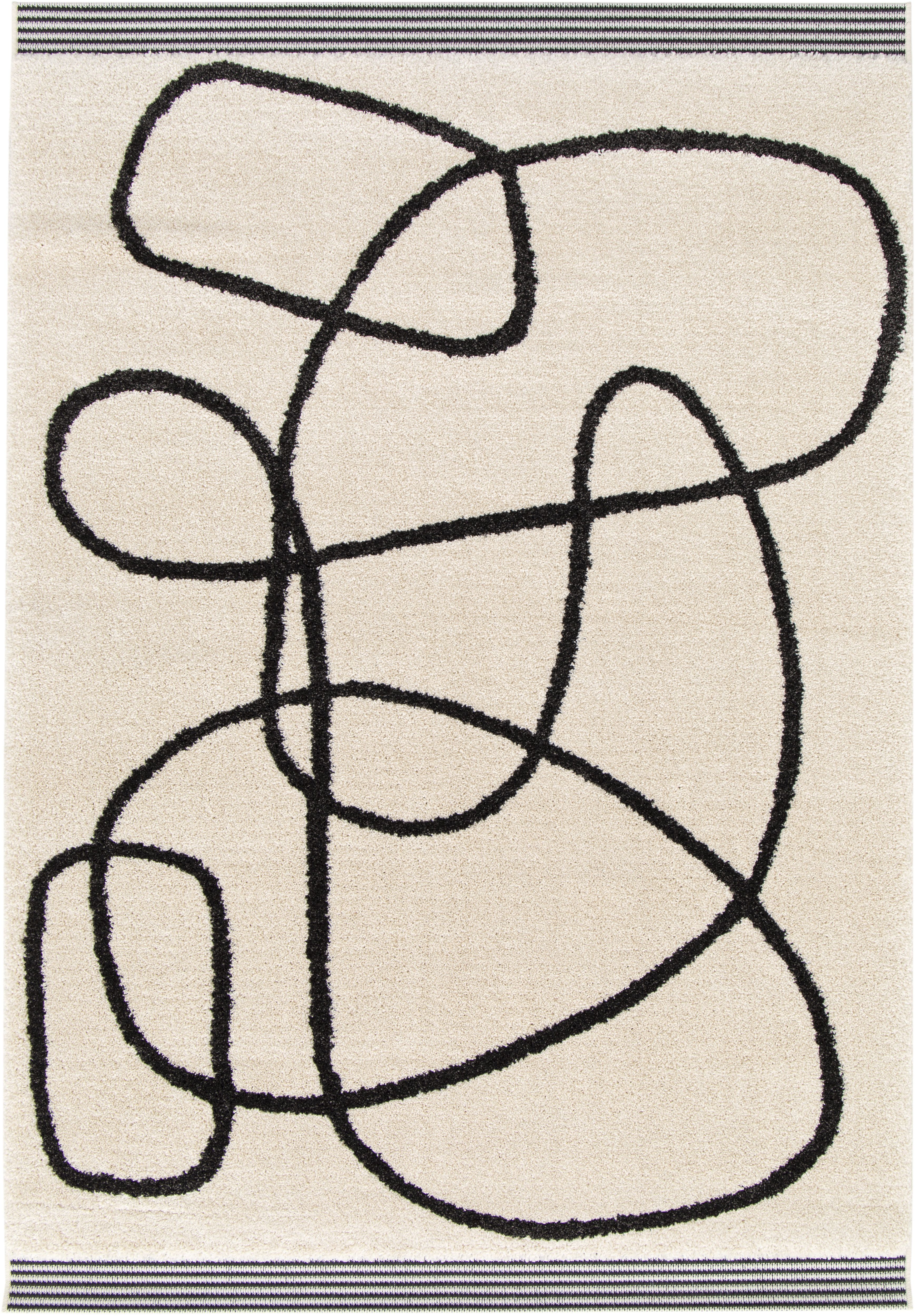 GoodHome Chios White Rug 170cmx120cm