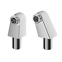 GoodHome Chrome-plated Tap adaptor, Pack of 2