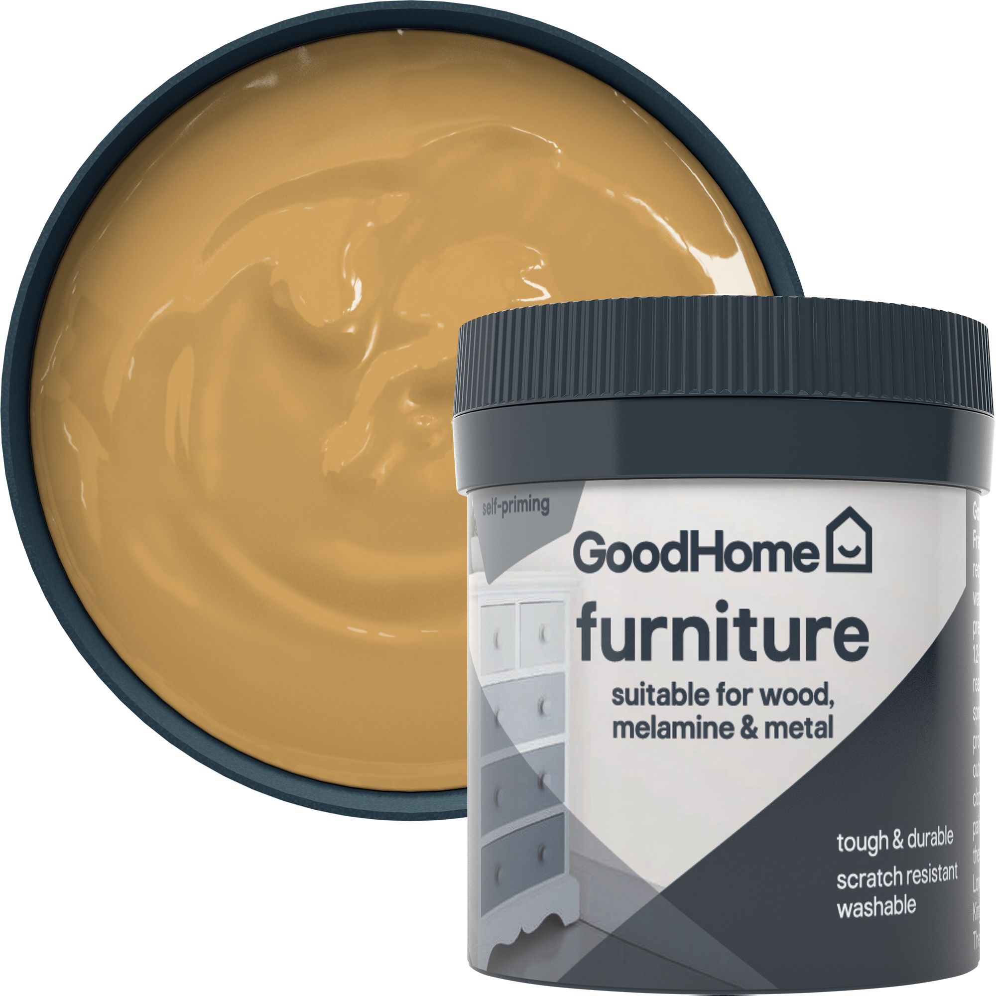 GoodHome Chueca Flat matt Furniture paint, 80ml Tester pot