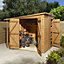 GoodHome Clapperton 8x6 ft Pent Wooden 2 door Shed with floor (Base included) - Assembly service included