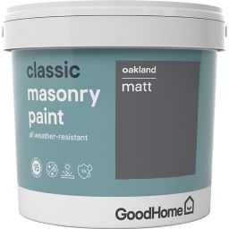 GoodHome Classic Oakland Smooth Matt Masonry paint, 5L Tin