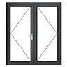 GoodHome Clear Double glazed Grey uPVC External Patio door & frame, (H)2090mm (W)1790mm
