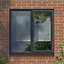GoodHome Clear Double glazed Grey uPVC Left-handed Window, (H)1040mm (W)1190mm