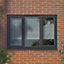 GoodHome Clear Double glazed Grey uPVC LH & RH Window, (H)1040mm (W)1770mm