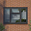 GoodHome Clear Double glazed Grey uPVC Top hung Window, (H)1040mm (W)1770mm