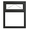 GoodHome Clear Double glazed Grey uPVC Top hung Window, (H)1115mm (W)1190mm