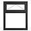 GoodHome Clear Double glazed Grey uPVC Top hung Window, (H)1115mm (W)1190mm