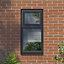 GoodHome Clear Double glazed Grey uPVC Top hung Window, (H)820mm (W)610mm