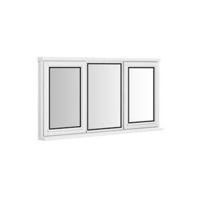 GoodHome Clear Double glazed White Fixed Window, (H)1045mm (W)1765mm