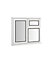 GoodHome Clear Double glazed White Left-handed Top hung Window, (H)1045mm (W)1195mm