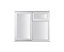 GoodHome Clear Double glazed White Left-handed Top hung Window, (H)1195mm (W)1195mm