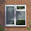 GoodHome Clear Double glazed White Left-handed Top hung Window, (H)895mm (W)910mm