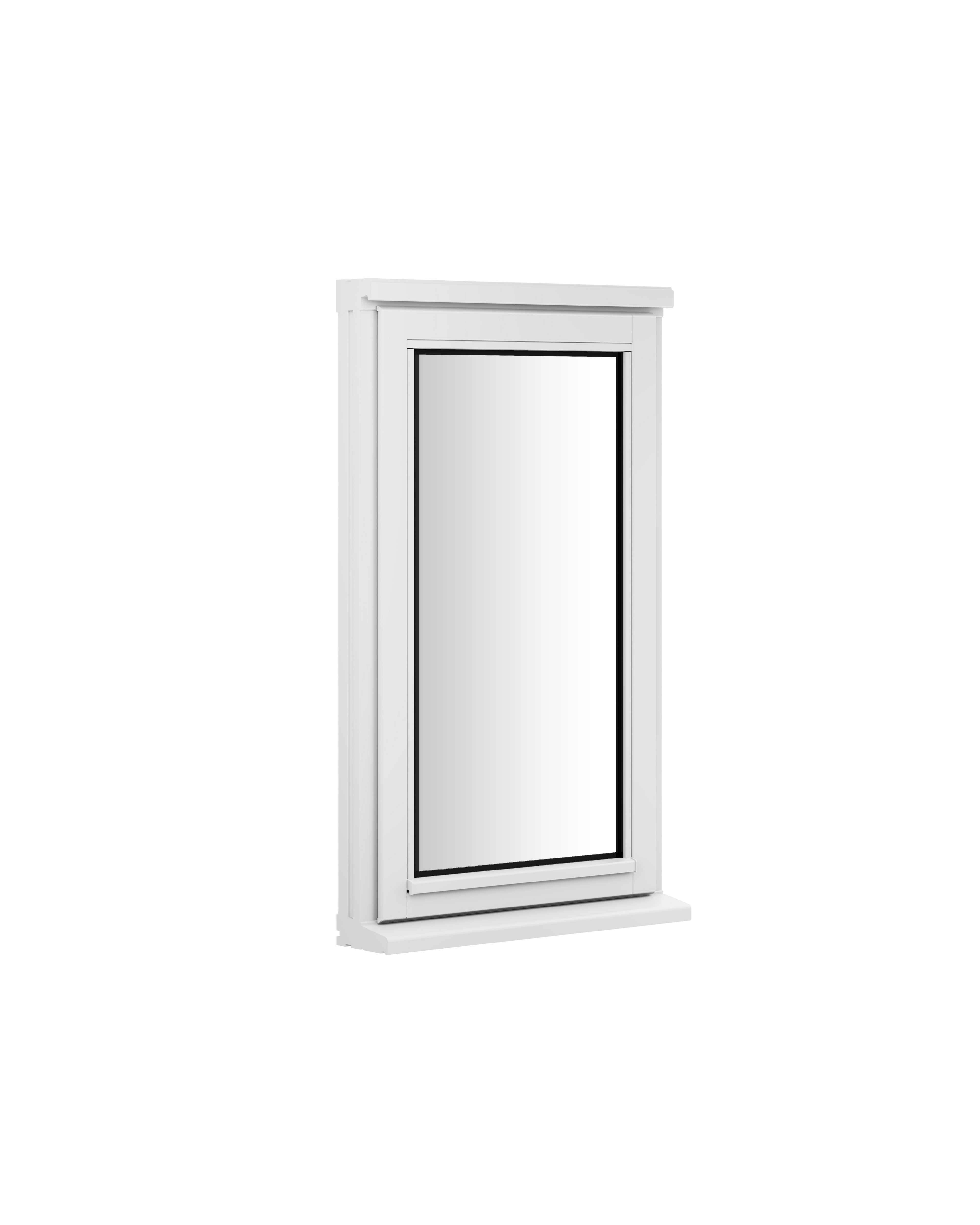 GoodHome Clear Double glazed White Left-handed Window, (H)1195mm (W)625mm