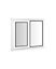 GoodHome Clear Double glazed White Left-handed Window, (H)895mm (W)1195mm