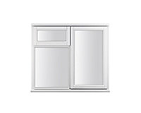 GoodHome Clear Double glazed White Right-handed Top hung Window, (H)895mm (W)910mm