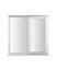GoodHome Clear Double glazed White Right-handed Window, (H)1045mm (W)1195mm