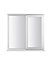 GoodHome Clear Double glazed White Right-handed Window, (H)1195mm (W)1195mm