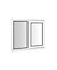 GoodHome Clear Double glazed White Right-handed Window, (H)895mm (W)910mm