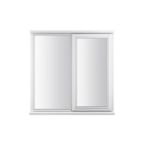 GoodHome Clear Double glazed White Right-handed Window, (H)895mm (W)910mm