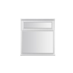 GoodHome Clear Double glazed White Top hung Window, (H)895mm (W)910mm