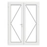 GoodHome Clear Double glazed White uPVC External Patio door & frame, (H)2090mm (W)1490mm