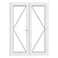 GoodHome Clear Double glazed White uPVC External Patio door & frame, (H)2090mm (W)1490mm