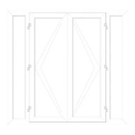 GoodHome Clear Double glazed White uPVC External Patio door & frame, (H)2090mm (W)2090mm