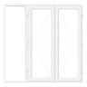 GoodHome Clear Double glazed White uPVC External Patio door & frame, (H)2090mm (W)2090mm