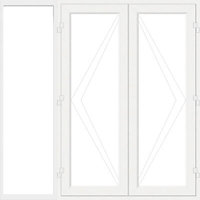 GoodHome Clear Double glazed White uPVC External Patio door & frame, (H)2090mm (W)2390mm