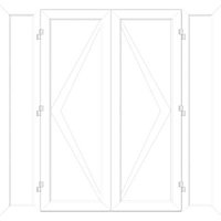 GoodHome Clear Double glazed White uPVC External Patio door & frame, (H)2090mm (W)2990mm