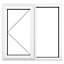 GoodHome Clear Double glazed White uPVC Left-handed Window, (H)1190mm (W)1190mm