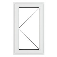 GoodHome Clear Double glazed White uPVC Left-handed Window, (H)820mm (W)610mm