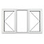 GoodHome Clear Double glazed White uPVC LH & RH Window, (H)1040mm (W)1770mm